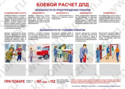 Плакат Боевой расчет ДПД с карманами
